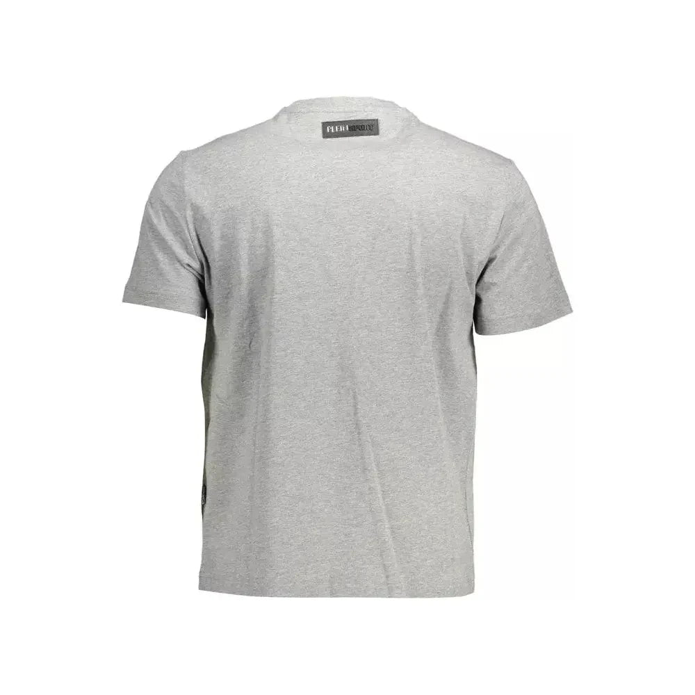 Plein Sport Gray Cotton Men T-Shirt Plein Sport