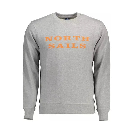 North Sails Gray Cotton Men Sweater North Sails