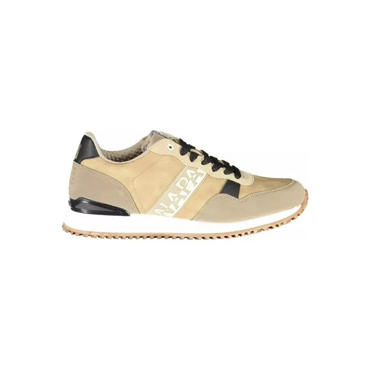 Napapijri Beige Polyester Men Sneaker Napapijri