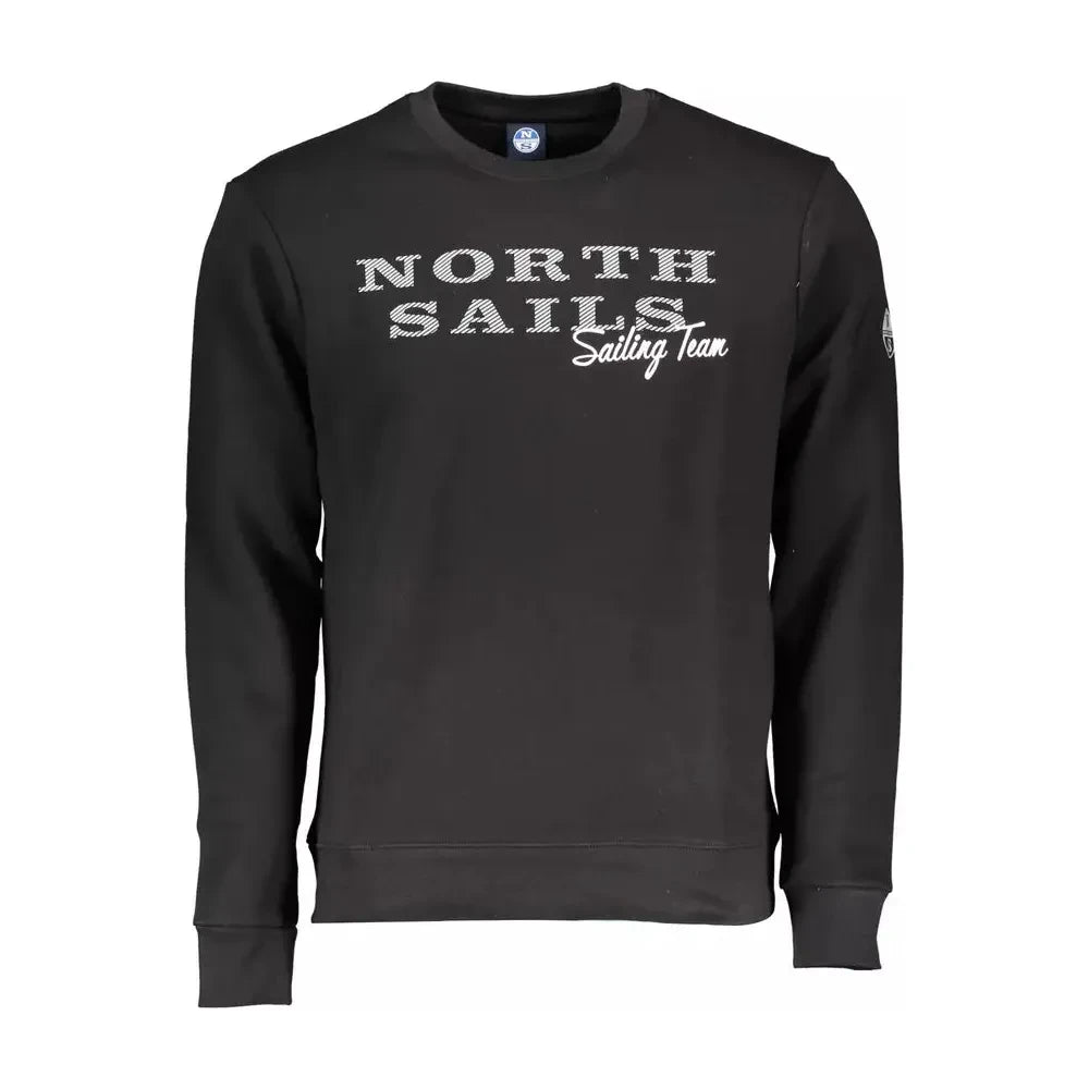 North Sails Black Cotton Men Sweater North Sails