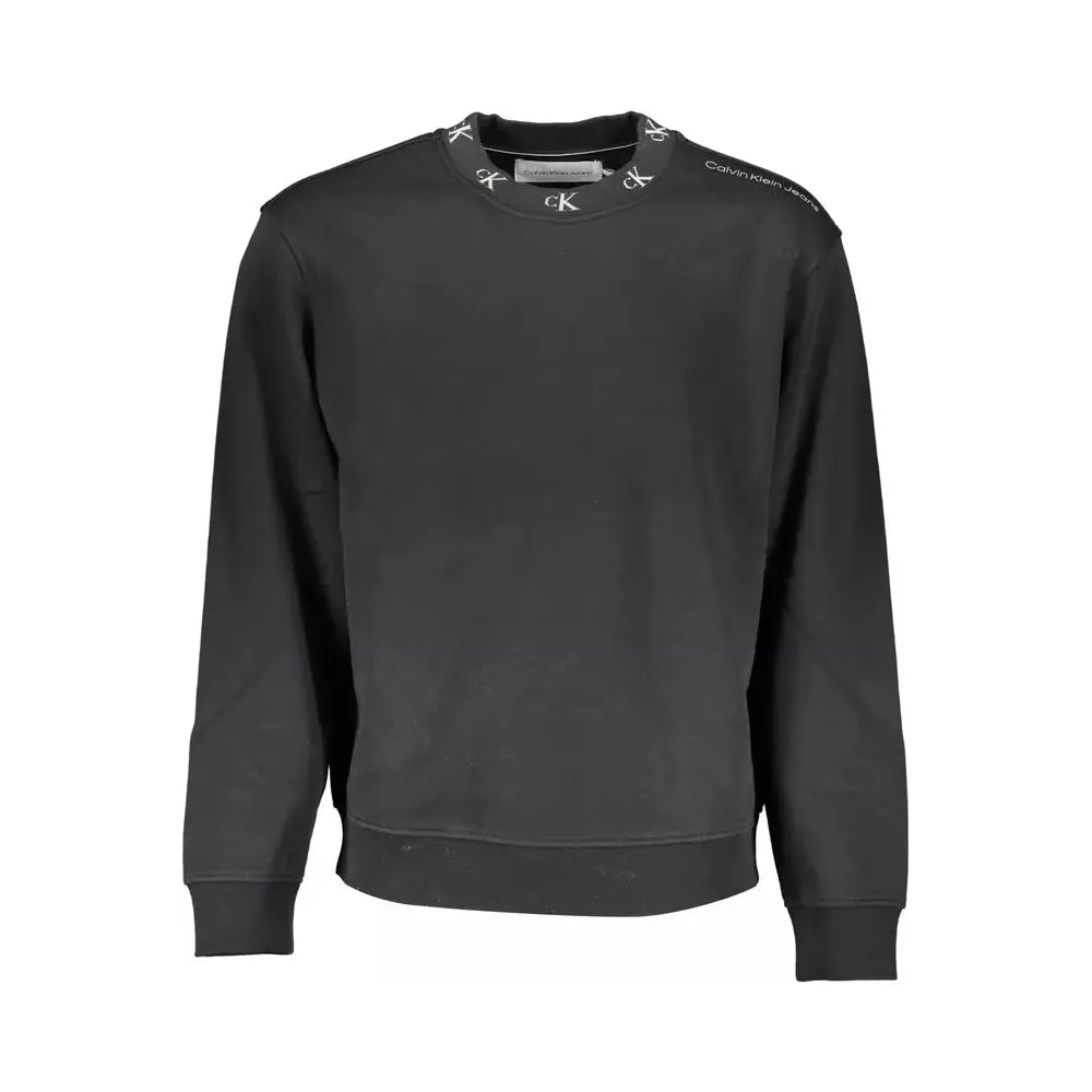 Calvin Klein Black Cotton Men Sweater Calvin Klein