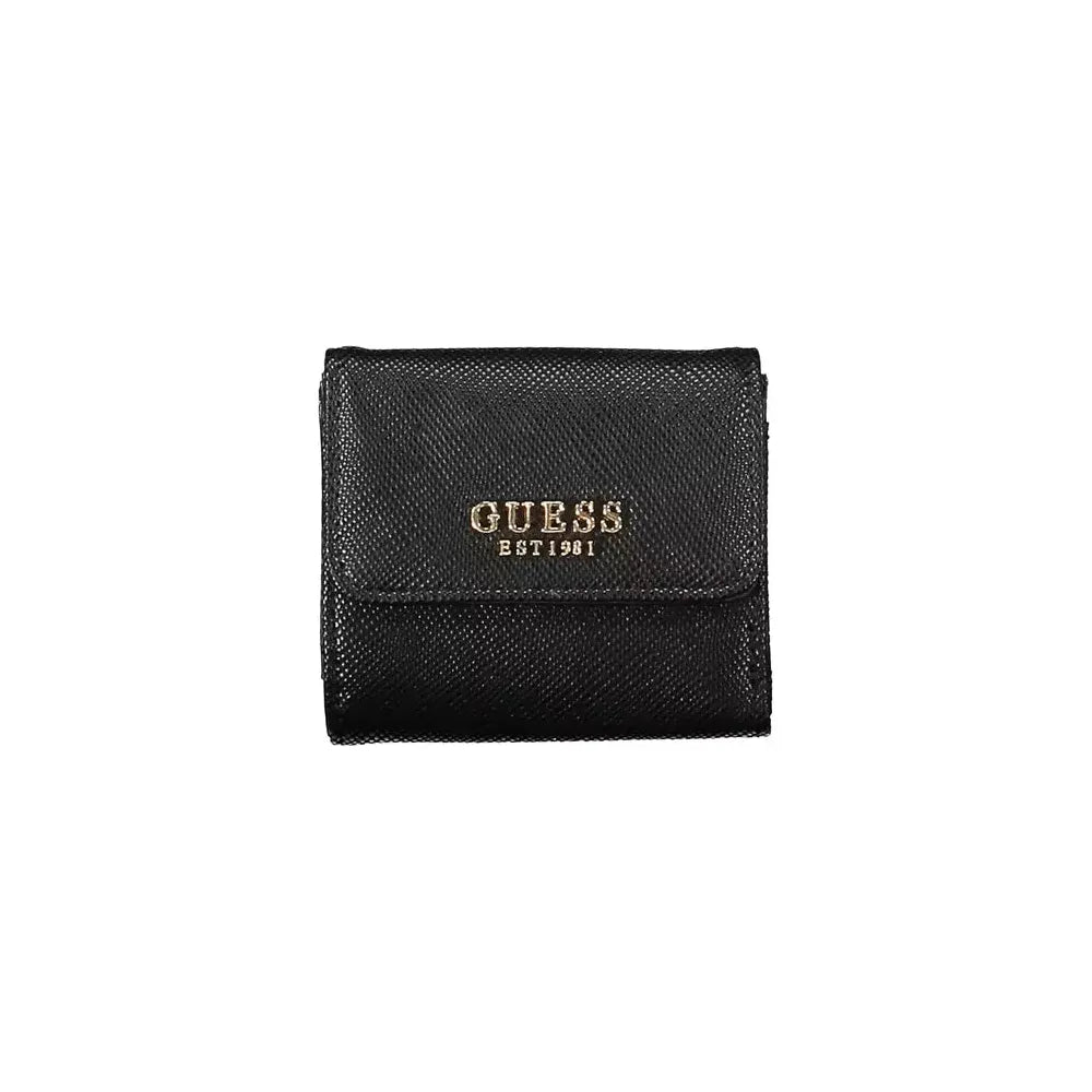 Guess Jeans Black Polyethylene Women Wallet Guess Jeans