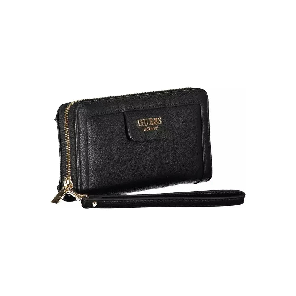 Guess Jeans Black Polyethylene Women Wallet Guess Jeans