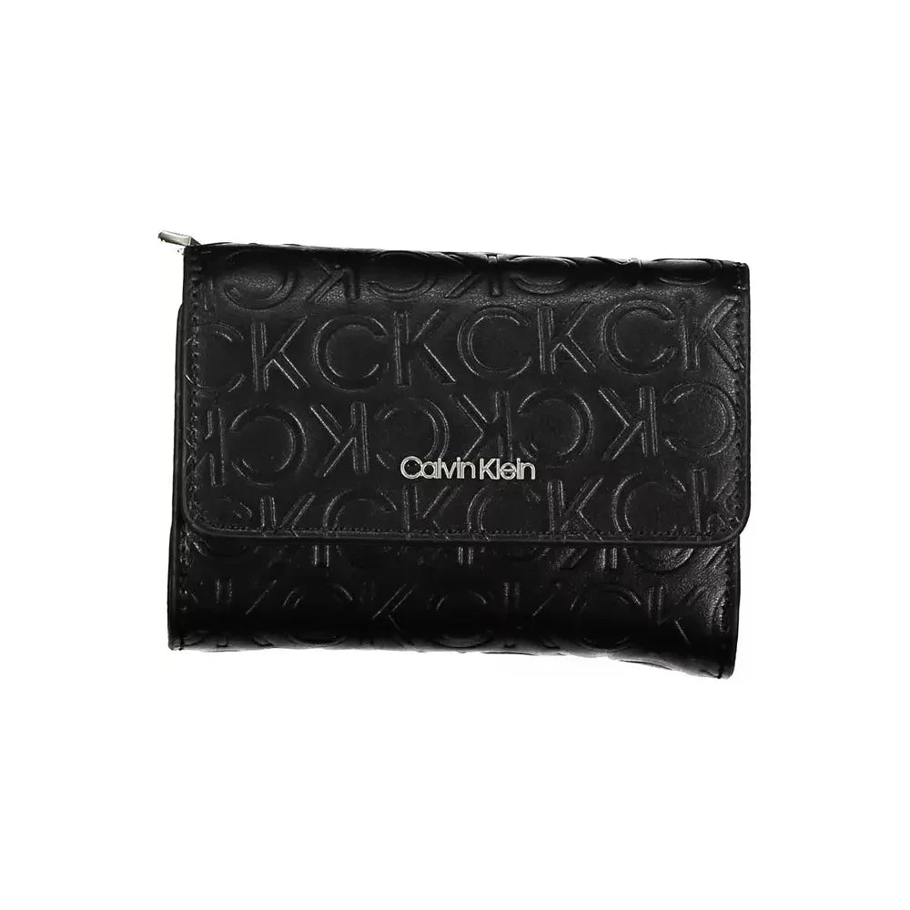 Calvin Klein Elegant Black Polyethylene Wallet with RFID Blocker Calvin Klein