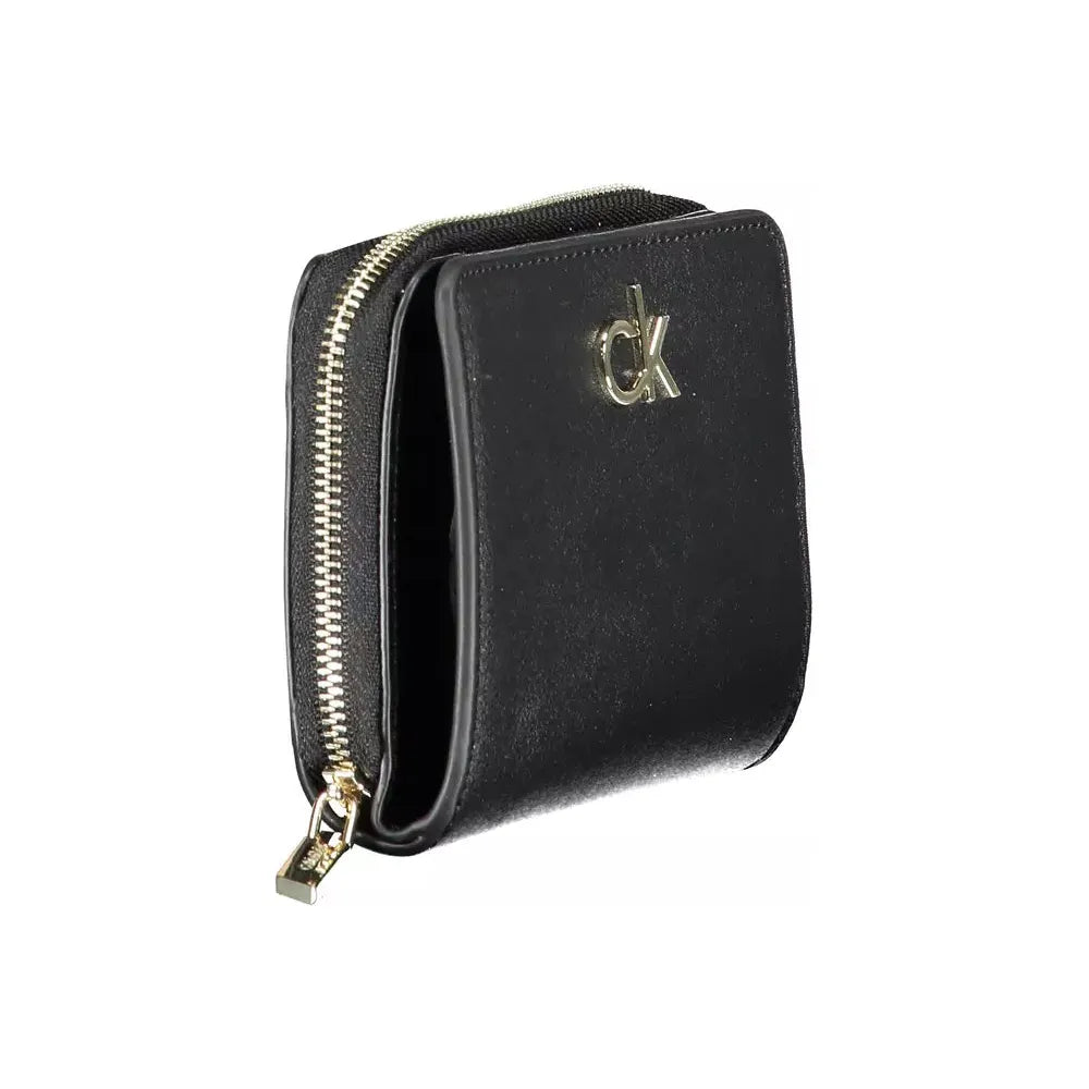 Calvin Klein Black Polyvinylchloride Women Wallet Calvin Klein