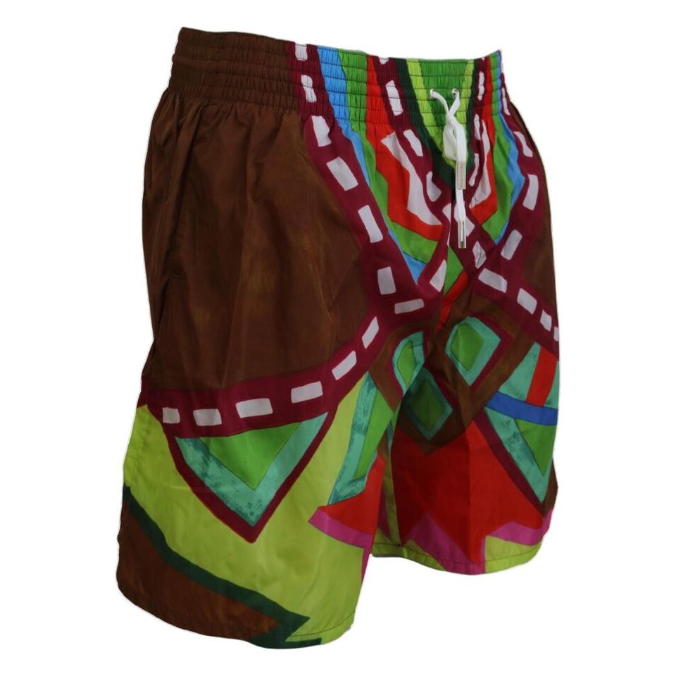 Dsquared² Multicolor Print Swim Shorts Boxer Style Dsquared²