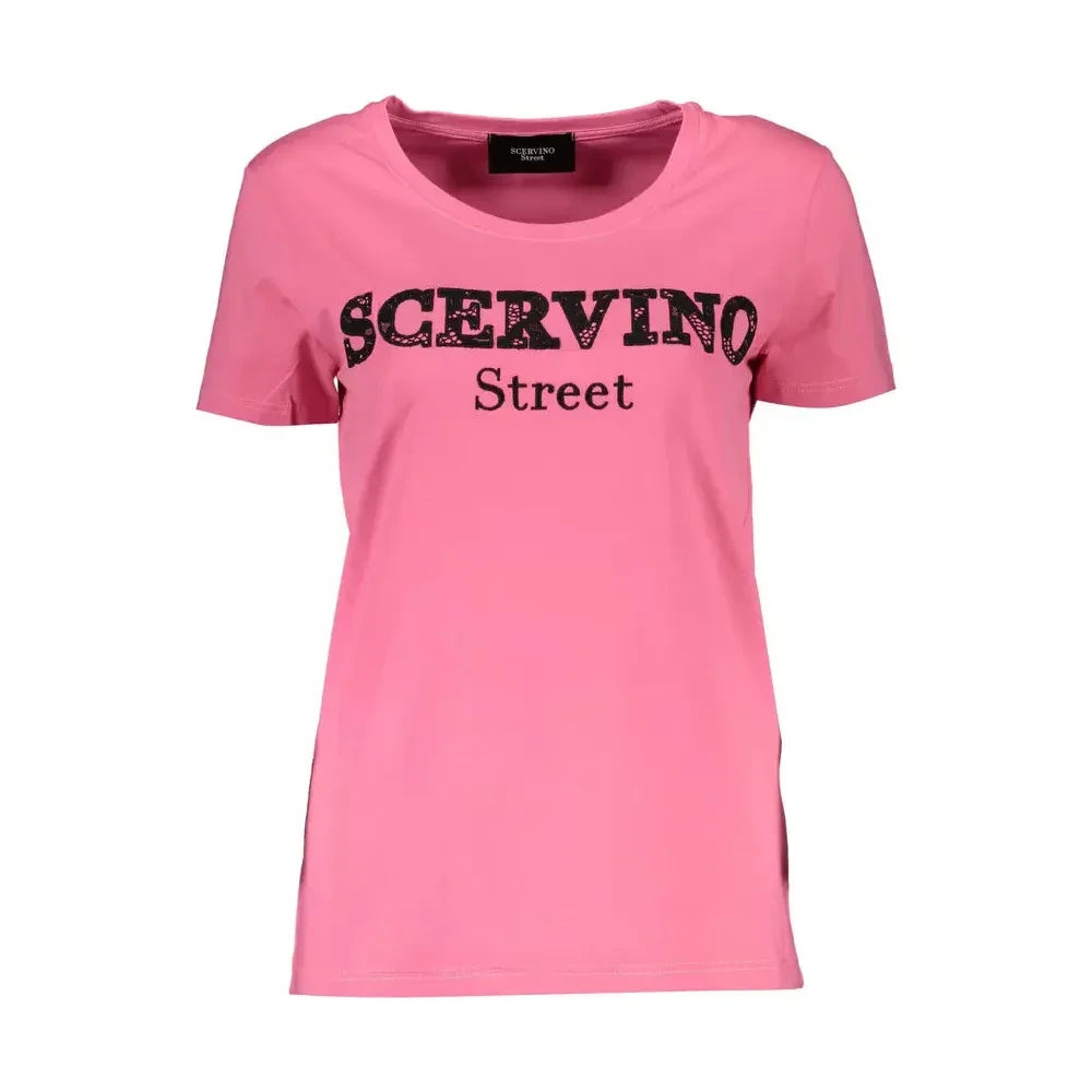 Scervino Street Pink Cotton Women T-Shirt Scervino Street