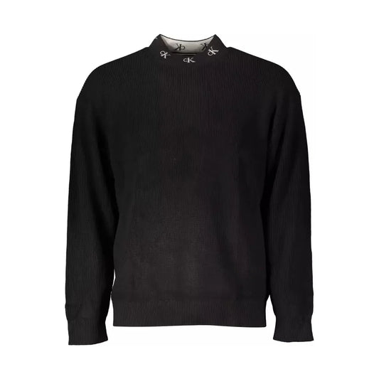 Calvin Klein Black Cotton Men Sweater Calvin Klein