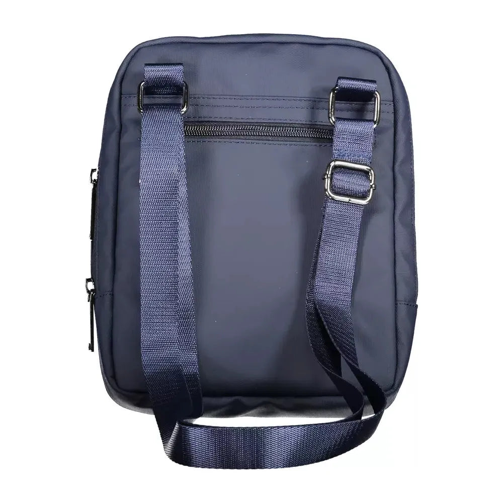 Front view with bag zipped and handles upright.