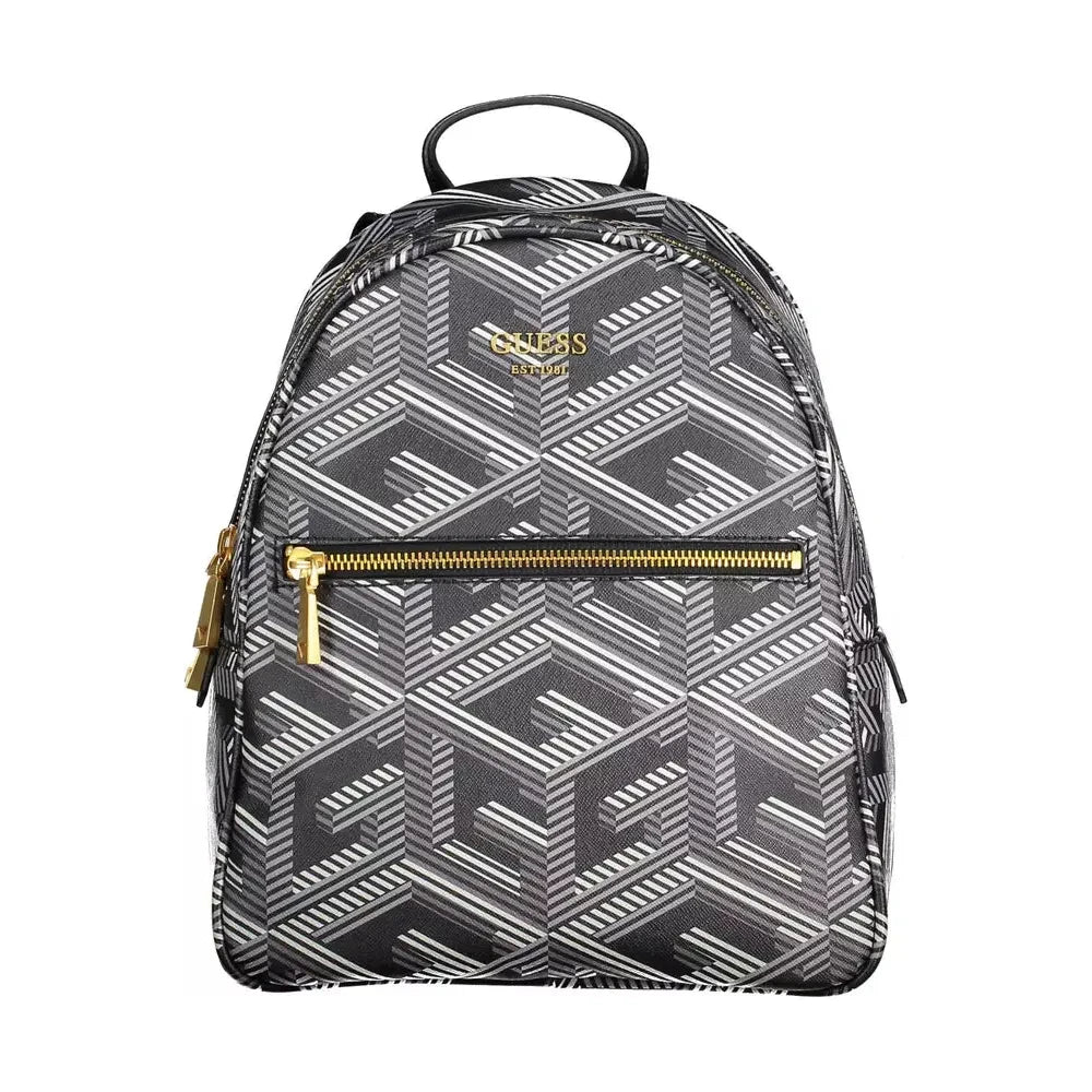 Guess Jeans Black Polyethylene Women Backpack Guess Jeans