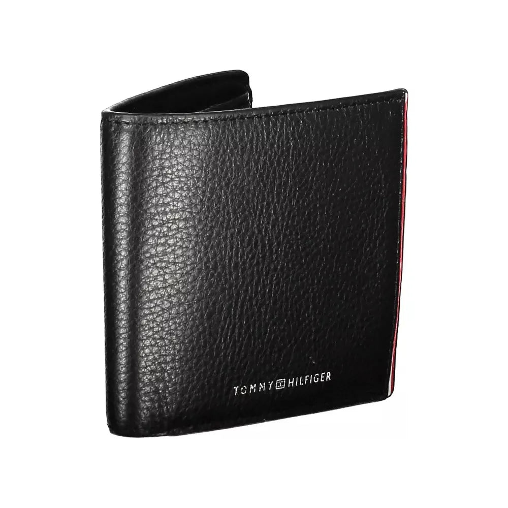 Tommy Hilfiger Black Leather Men Wallet Tommy Hilfiger