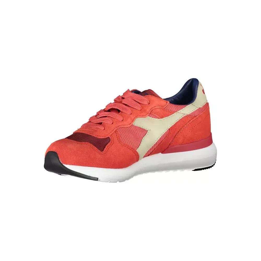 Diadora Red Leather Women Sneaker Diadora