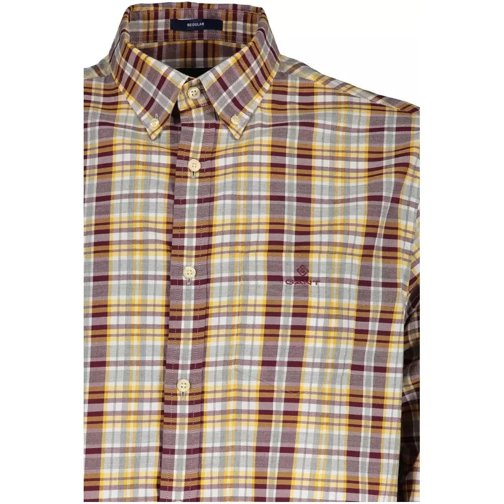 Gant Purple Cotton Men Shirt Gant