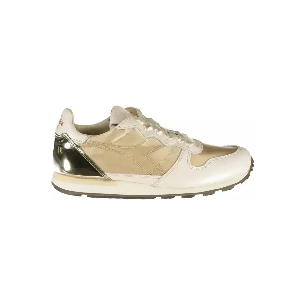 Diadora Beige Leather Women Sneaker Diadora