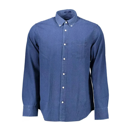 Gant Blue Cotton Men Shirt Gant