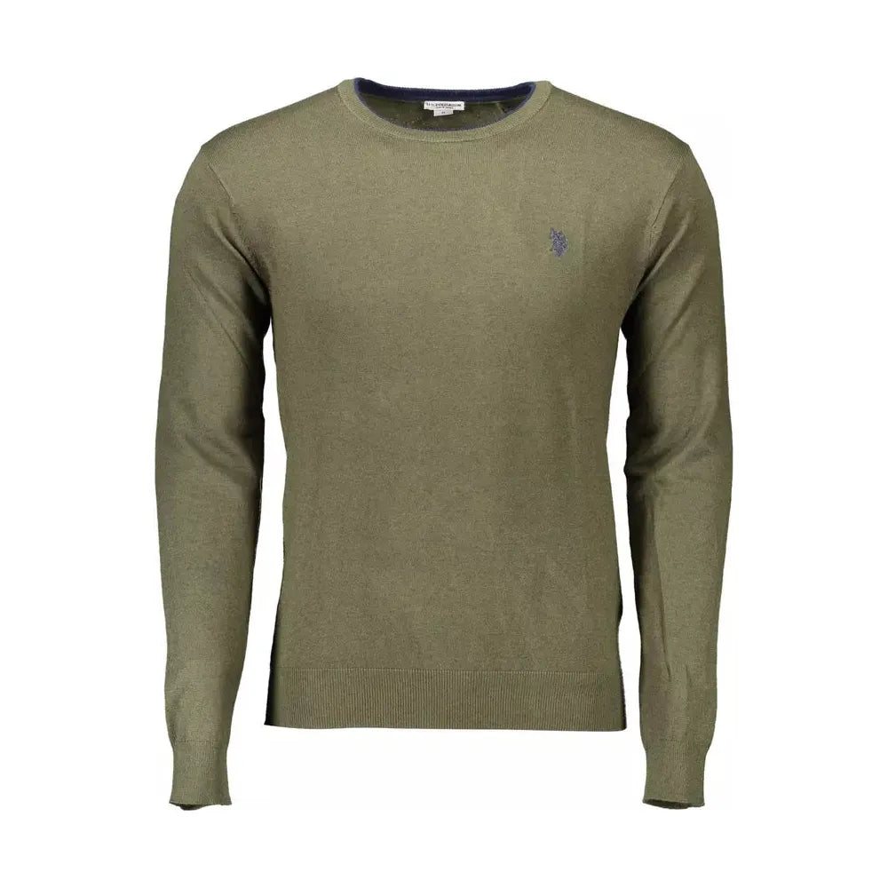 U.S. POLO ASSN. Green Viscose Men Sweater U.S. POLO ASSN.