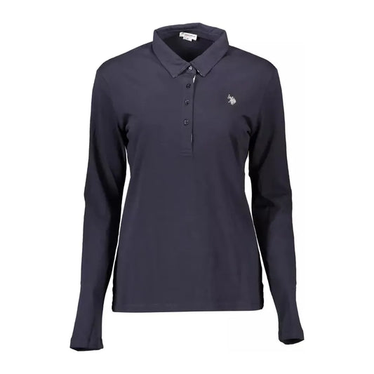 U.S. POLO ASSN. Blue Cotton Women Polo Shirt U.S. POLO ASSN.