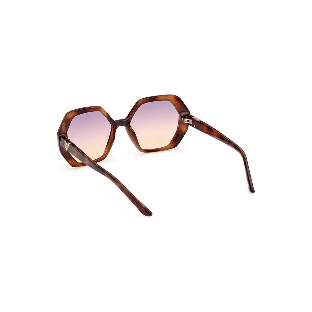 Guess Jeans Brown Injected Plastic Women Sunglasses Guess Jeans