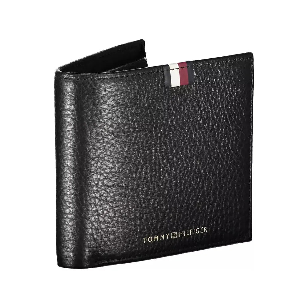 Tommy Hilfiger Black Leather Men Wallet Tommy Hilfiger