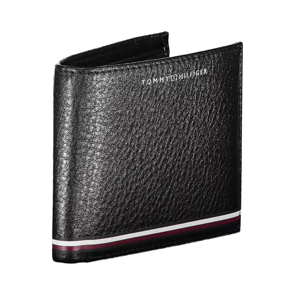 Tommy Hilfiger Black Leather Men Wallet Tommy Hilfiger