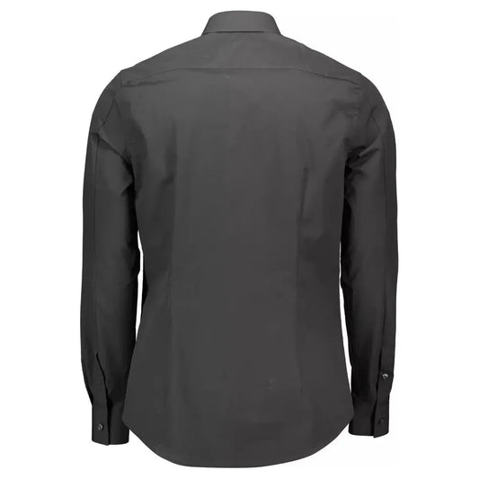 Calvin Klein Black Cotton Men Shirt Calvin Klein