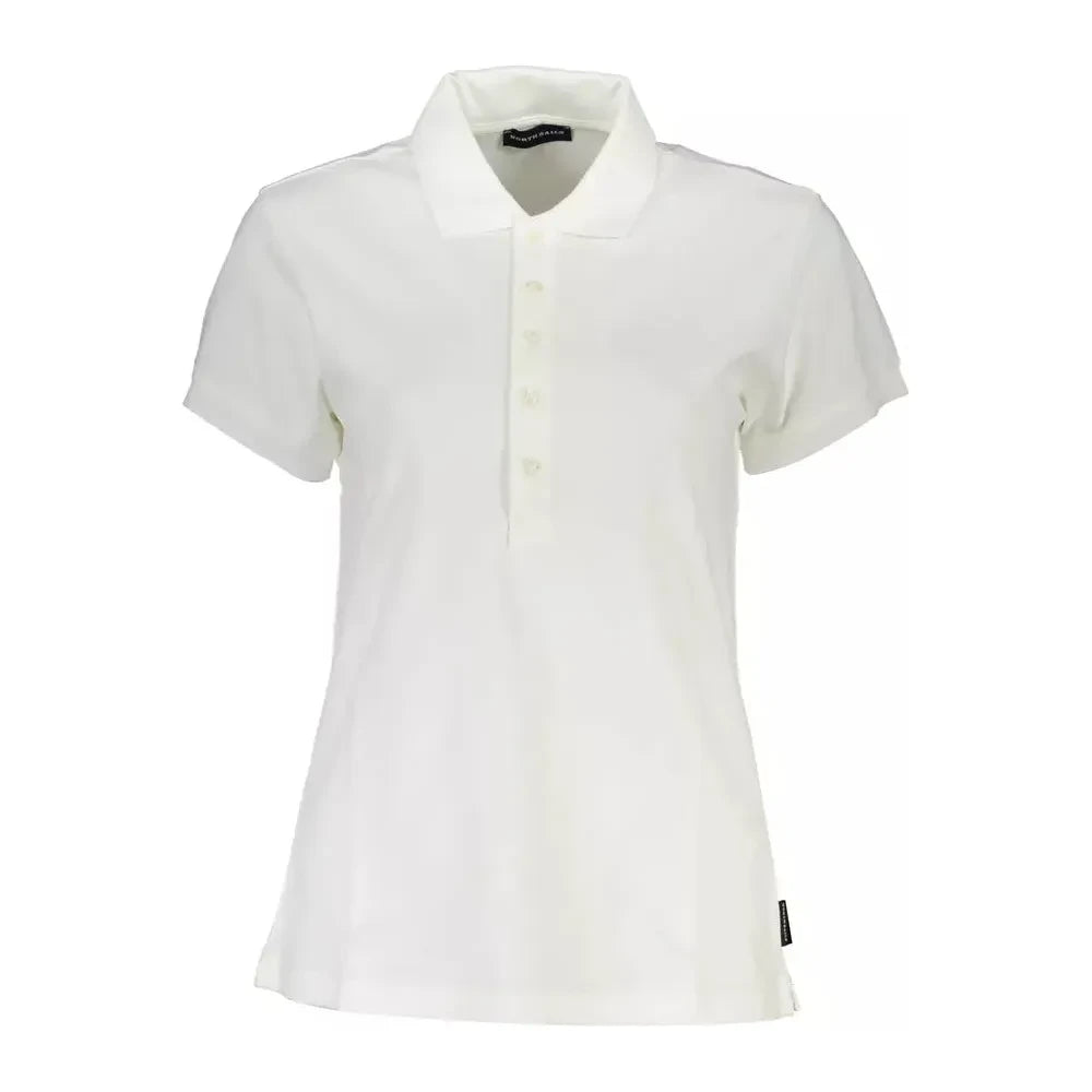 North Sails White Cotton Women Polo Shirt North Sails