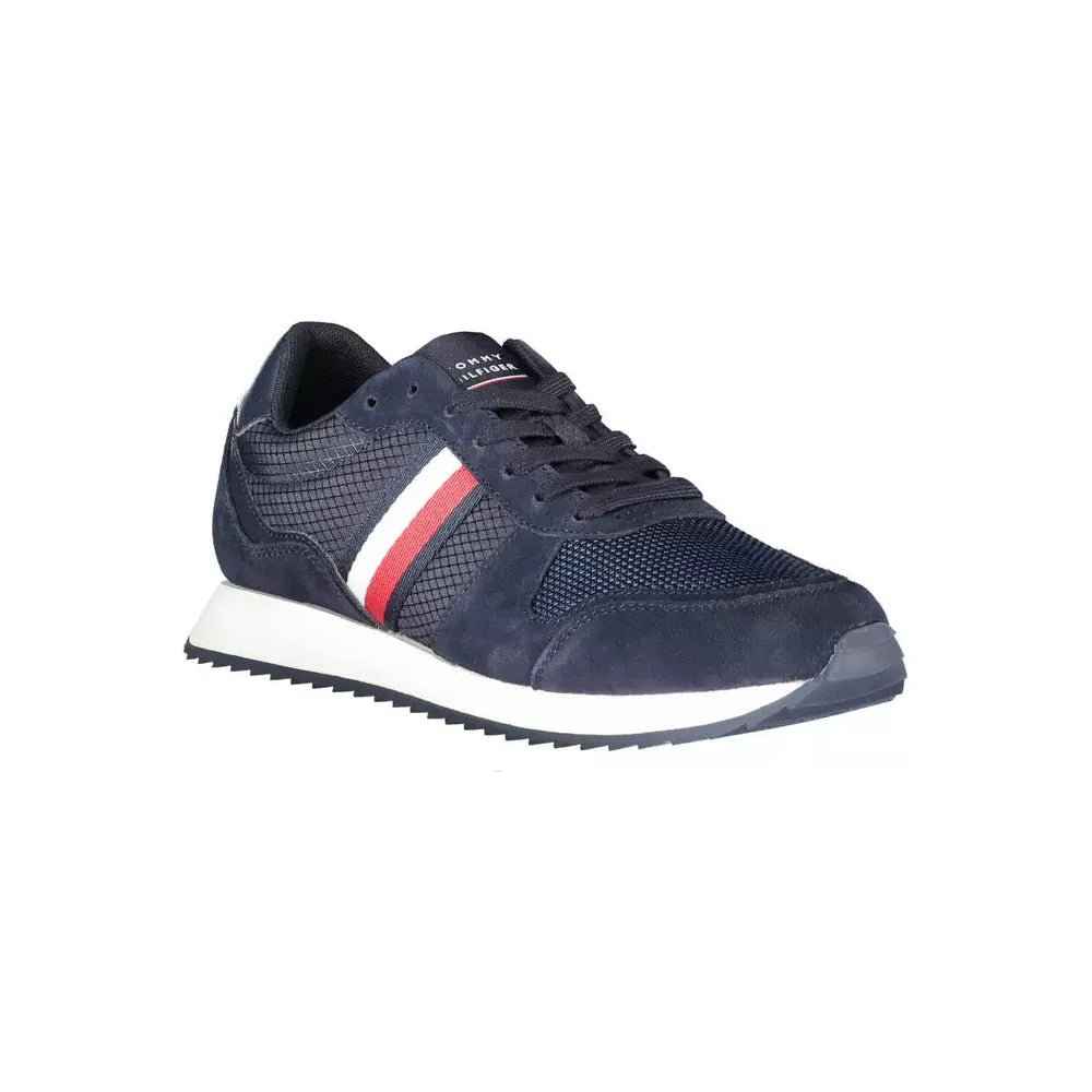 Tommy Hilfiger Blue Polyester Men Sneaker Tommy Hilfiger