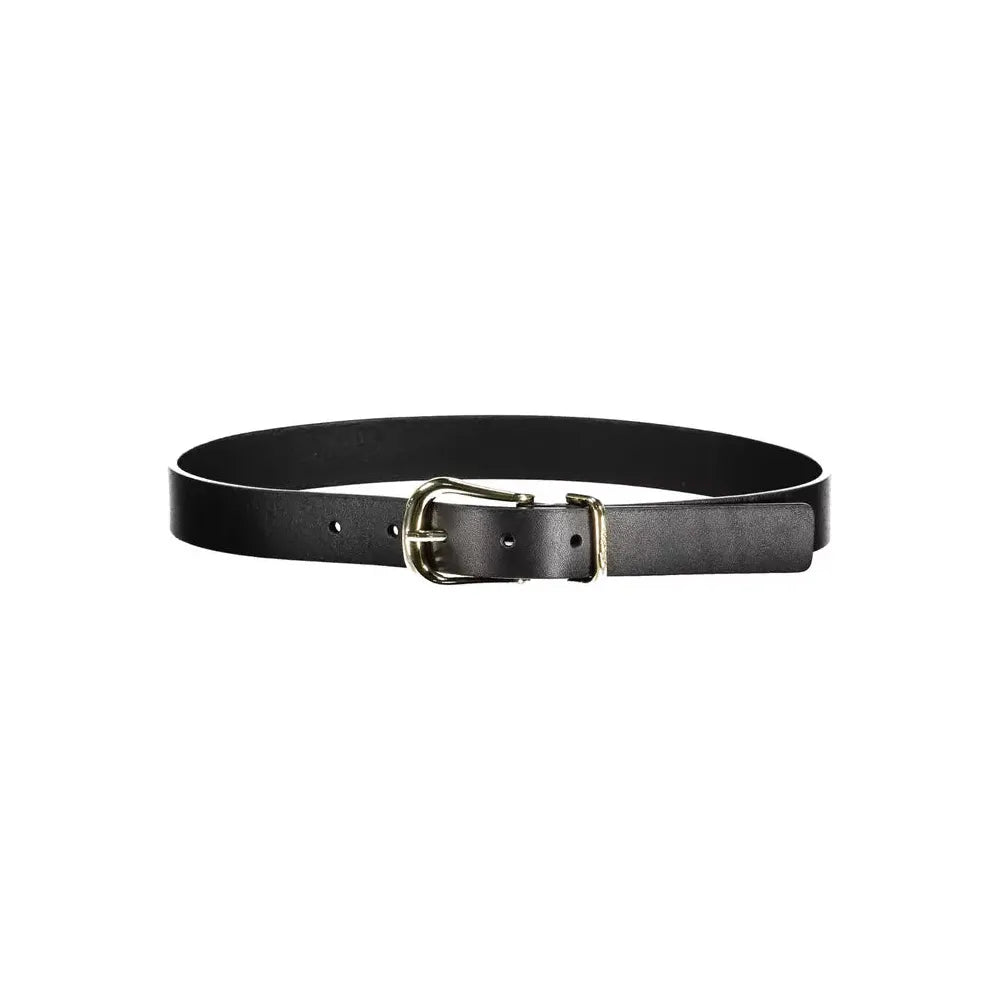 Tommy Hilfiger Black Leather Women Belt Tommy Hilfiger