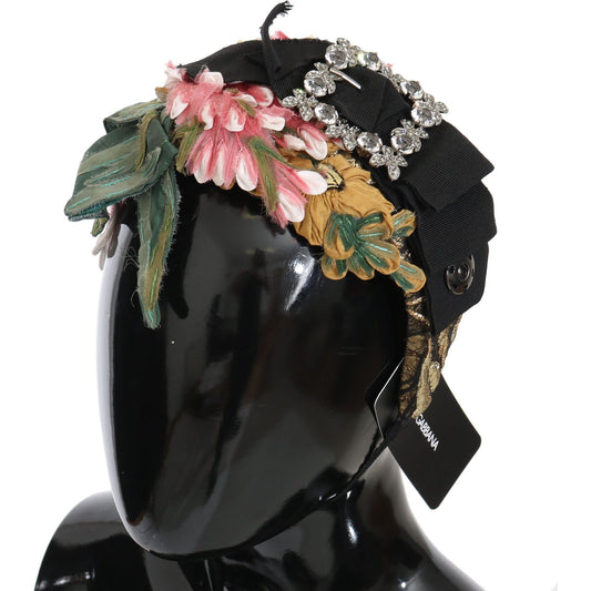 Dolce & Gabbana Elegant Crystal-Embellished Floral Headband Dolce & Gabbana