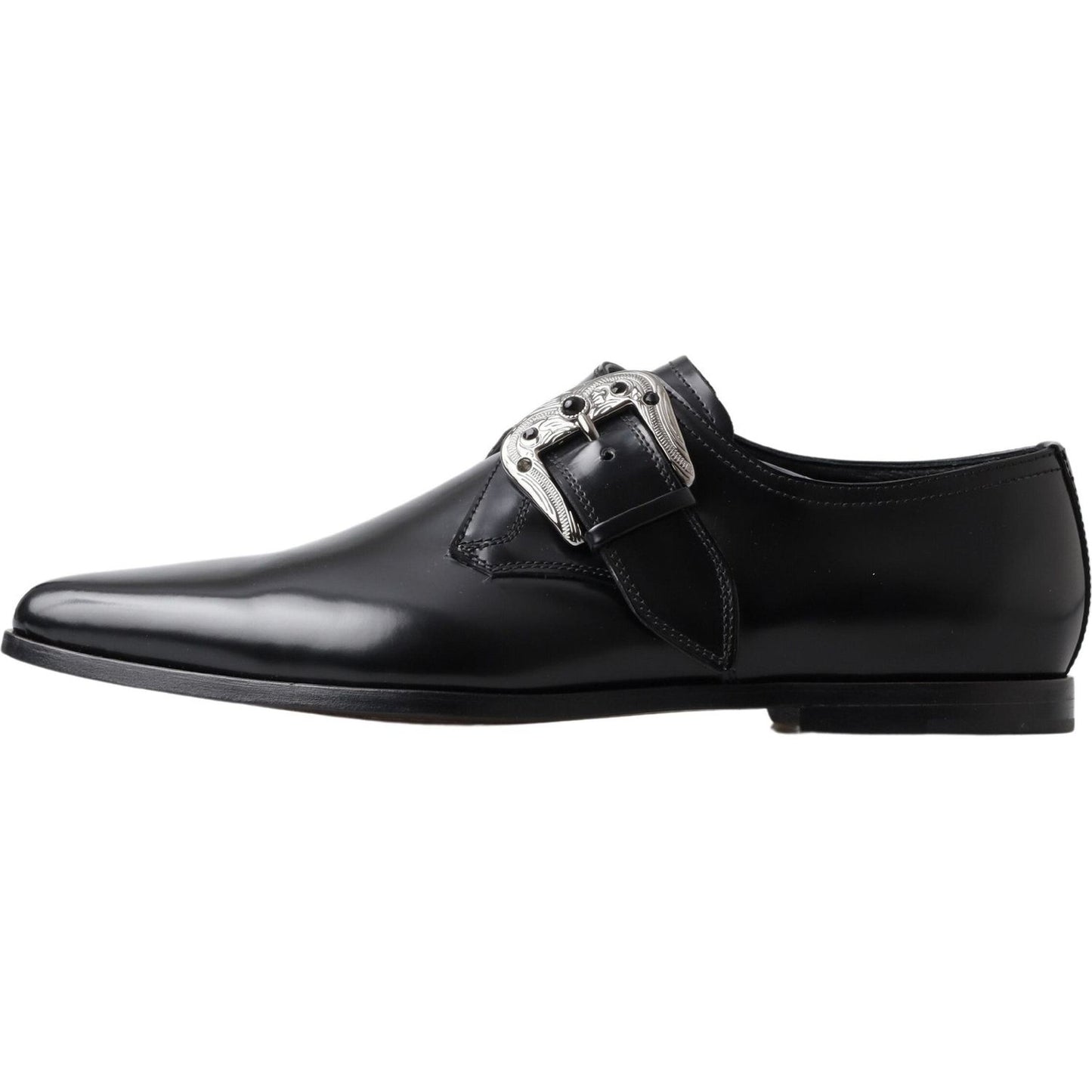 Dolce & Gabbana Elegant Black Leather Monk Strap Shoes Dolce & Gabbana