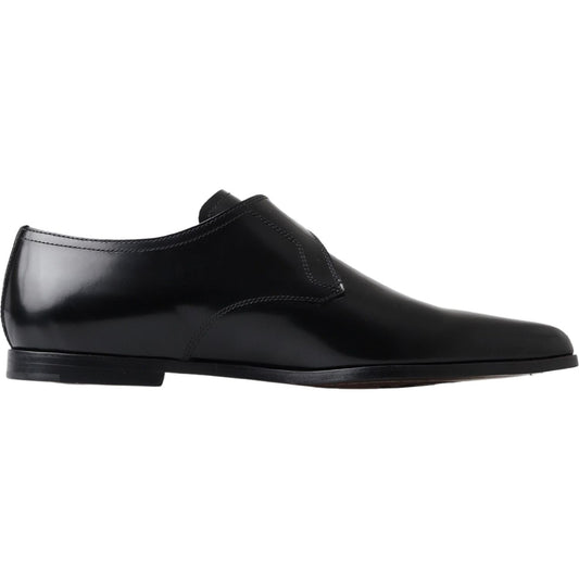 Dolce & Gabbana Elegant Black Leather Monk Strap Shoes Dolce & Gabbana