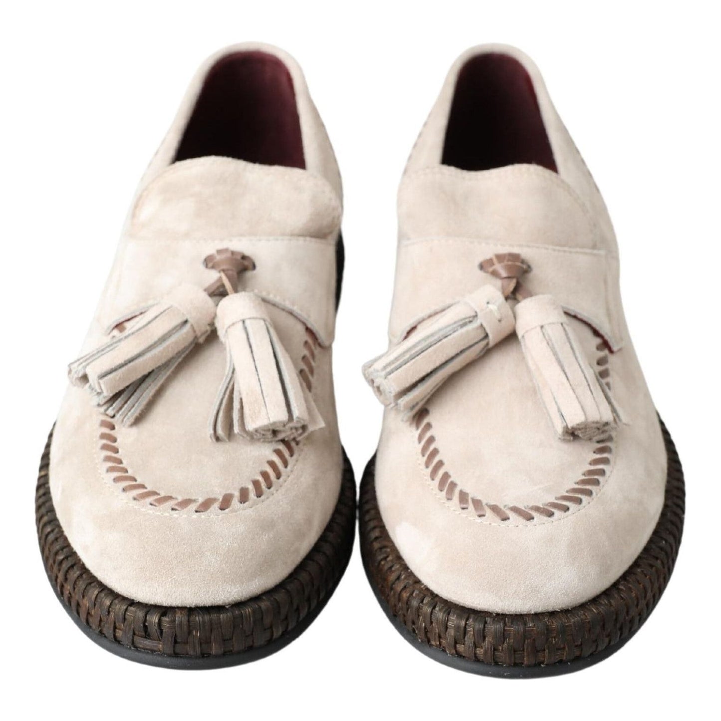 Dolce & Gabbana Elegant Ivory Leather Espadrilles Dolce & Gabbana