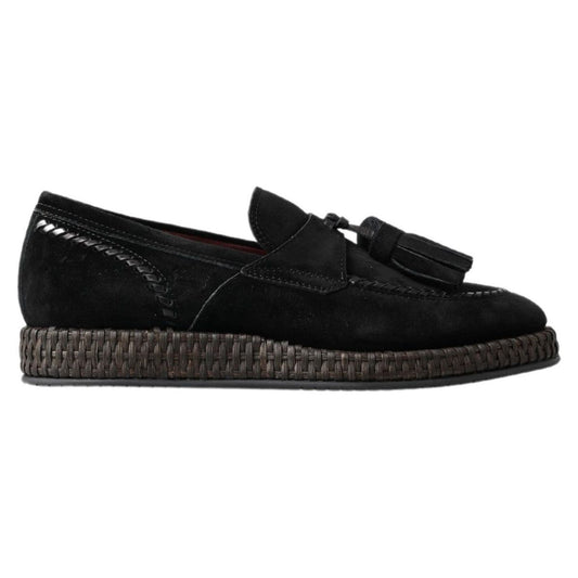 Dolce & Gabbana Chic Black Suede Espadrille Sneakers Dolce & Gabbana