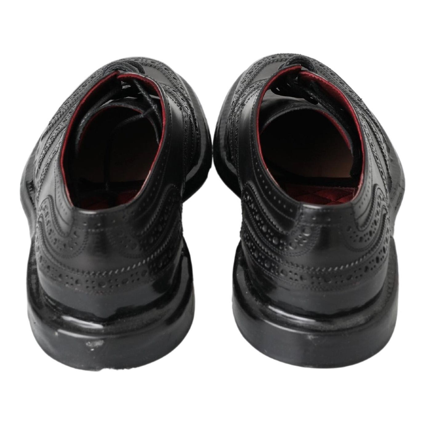 Dolce & Gabbana Elegant Black Leather Derby Shoes Dolce & Gabbana