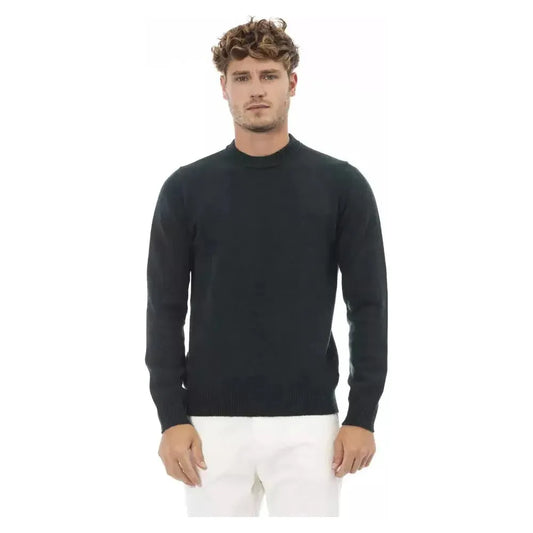 Alpha Studio Green Wool Men Sweater Alpha Studio