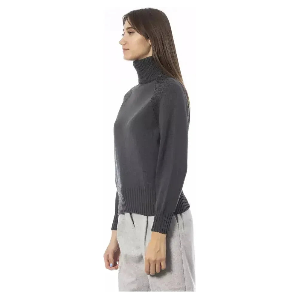 Alpha Studio Green Wool Women Sweater Alpha Studio