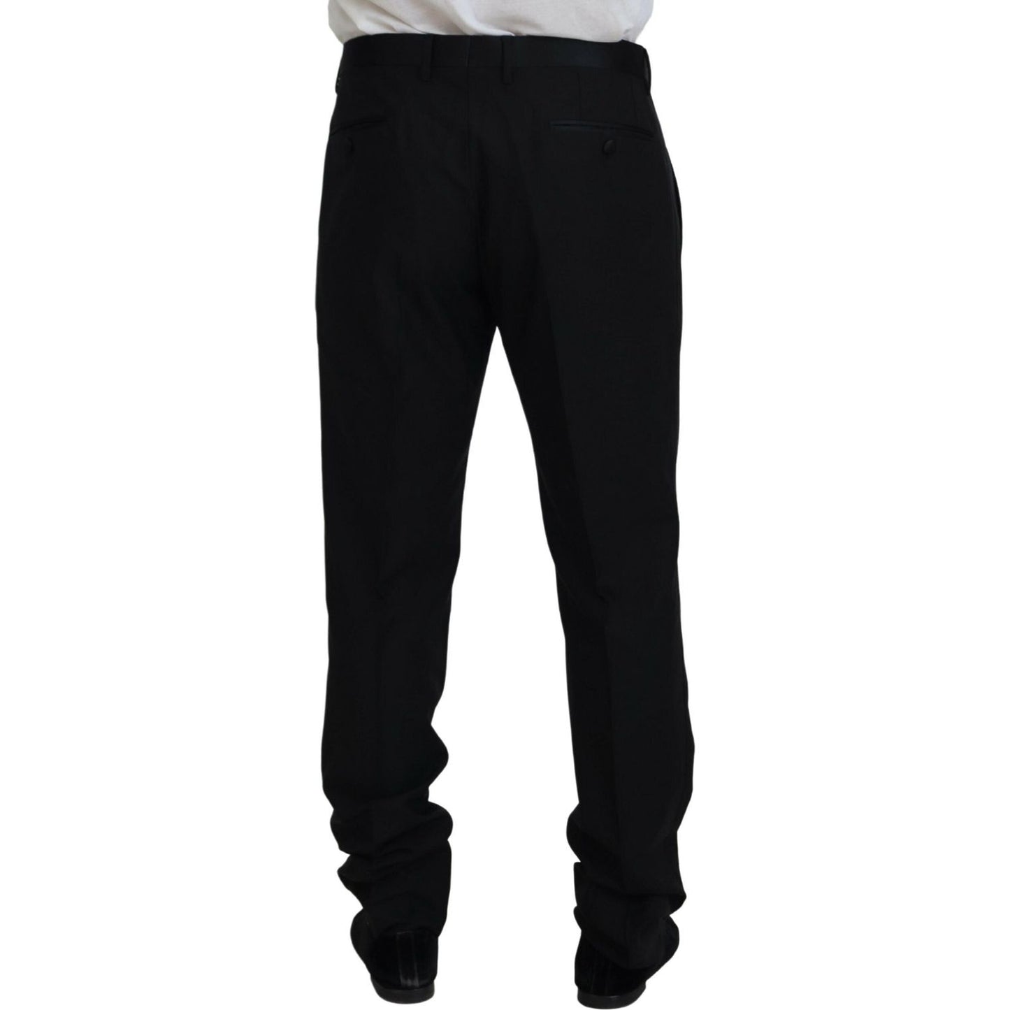 Dolce & Gabbana Elegant Slim Fit Black Dress Trousers Dolce & Gabbana