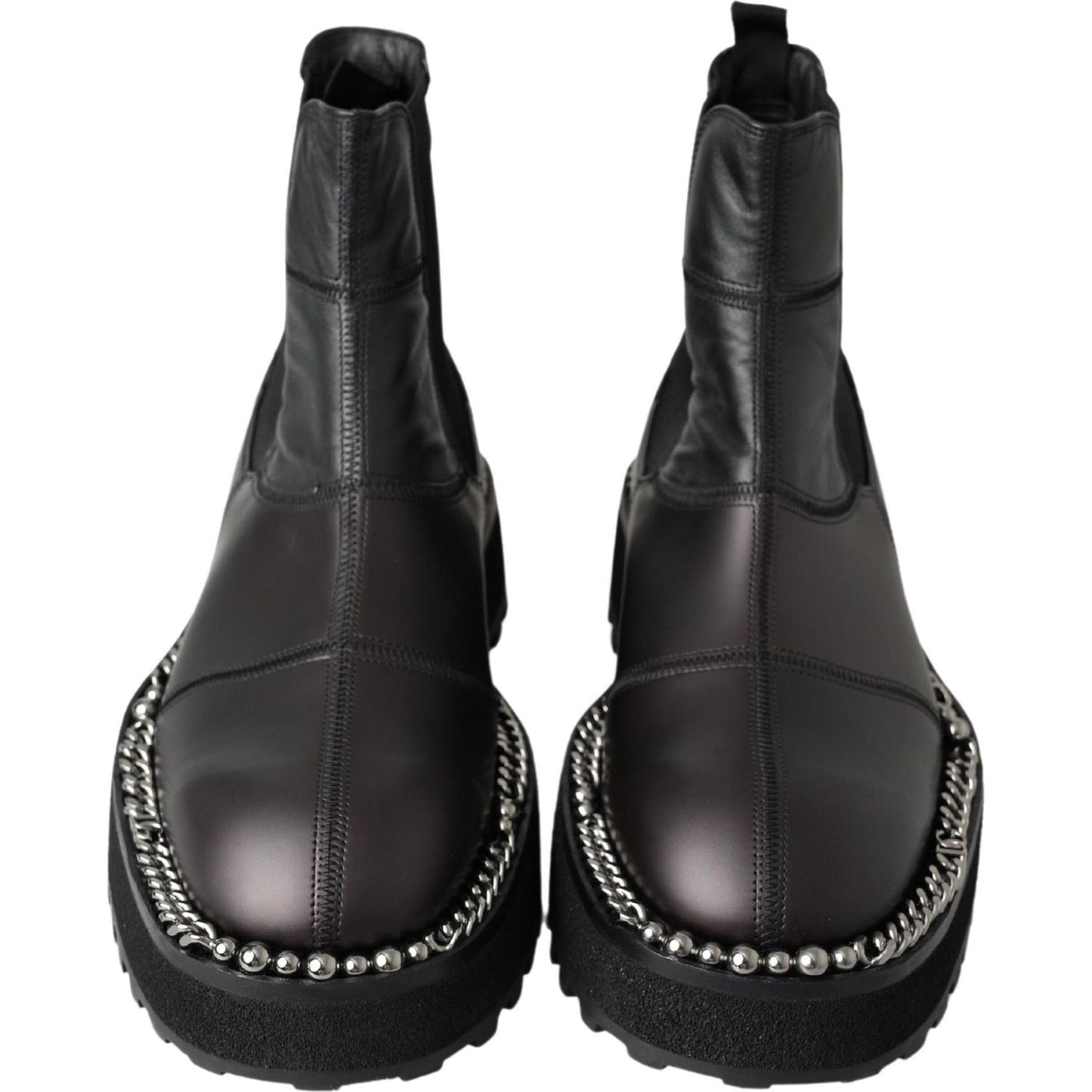 Dolce & Gabbana Elegant Black Ankle Stretch Slip On Boots Dolce & Gabbana