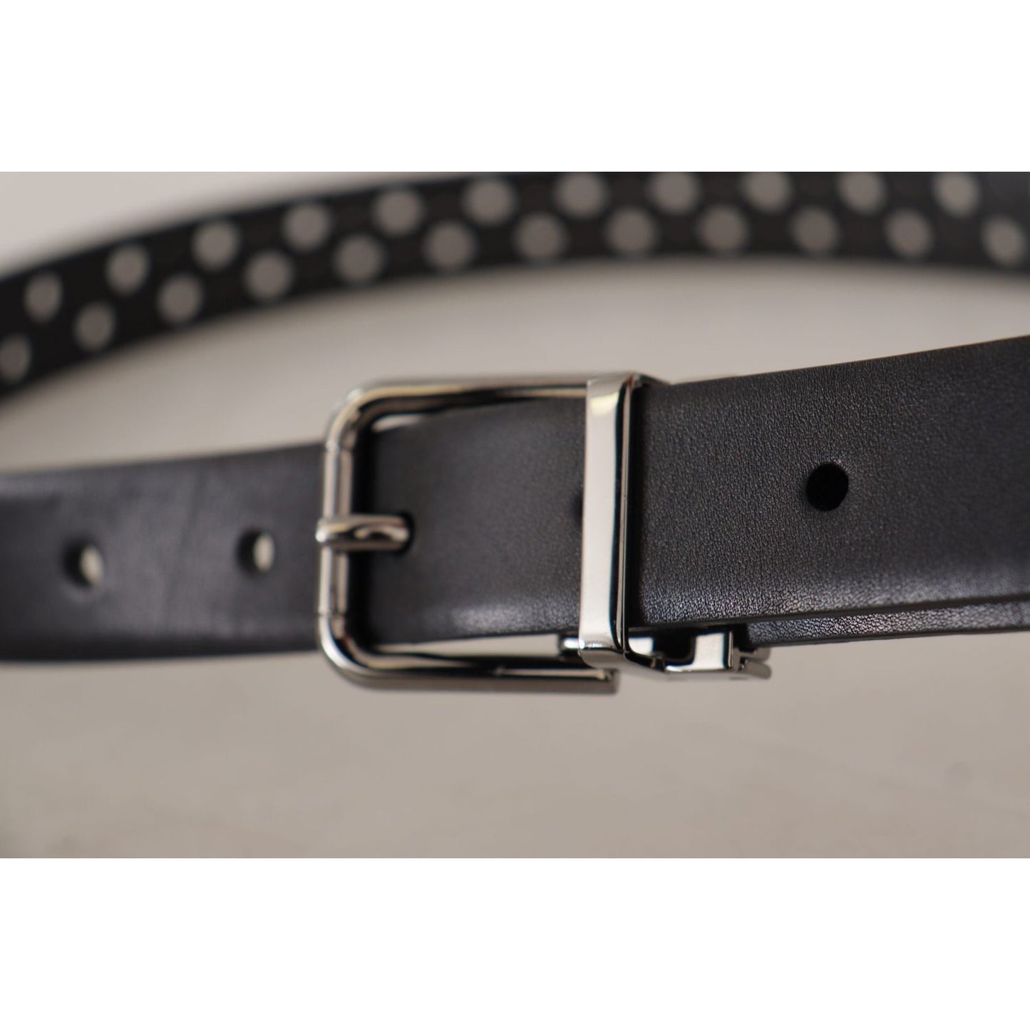 Dolce & Gabbana Elegant Black Leather Belt with Metal Buckle Dolce & Gabbana