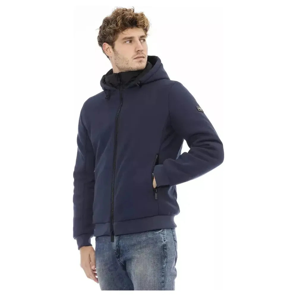 Baldinini Trend Blue Polyester Men Jacket Baldinini Trend