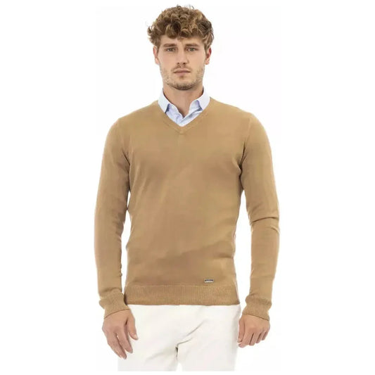 Baldinini Trend Beige Modal Men Sweater Baldinini Trend