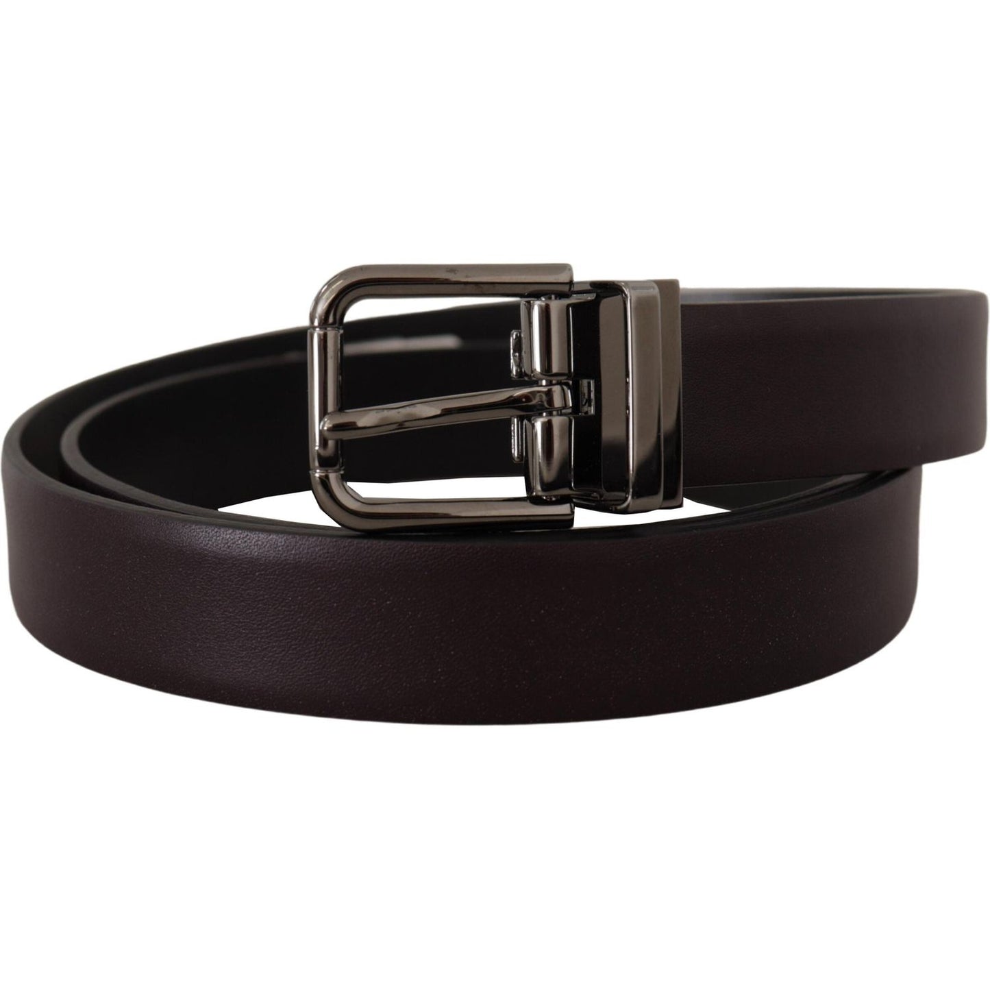 Dolce & Gabbana Elegant Dark Brown Leather Belt Dolce & Gabbana