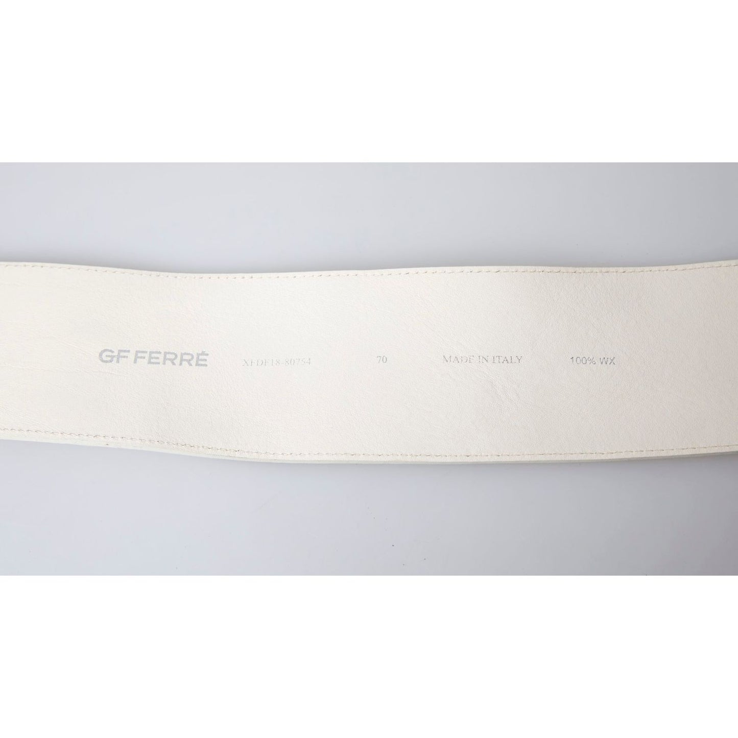 GF Ferre Chic Off White Snap Button Fashion Belt GF Ferre