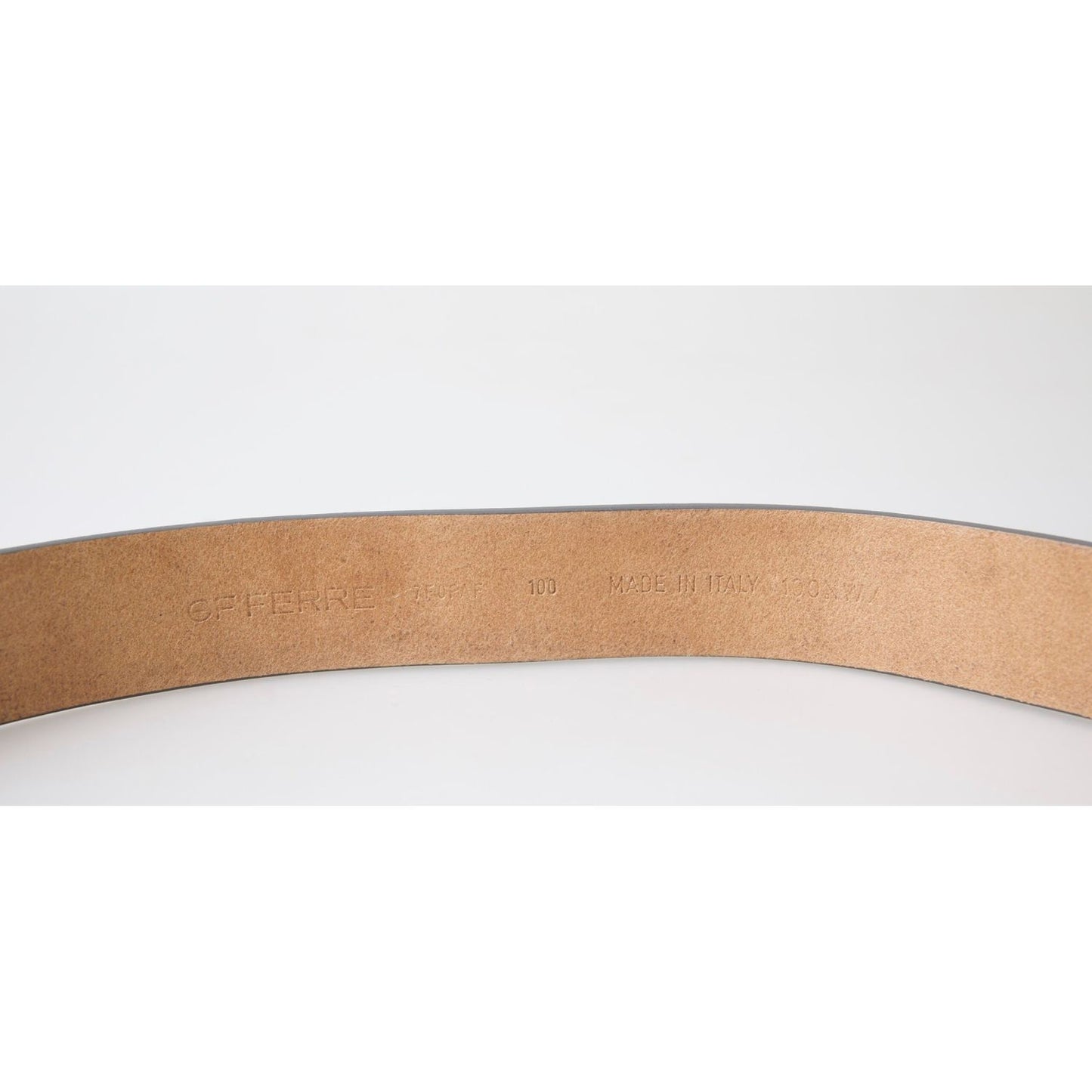 GF Ferre Elegant Leather Fashion Belt with Engraved Buckle GF Ferre