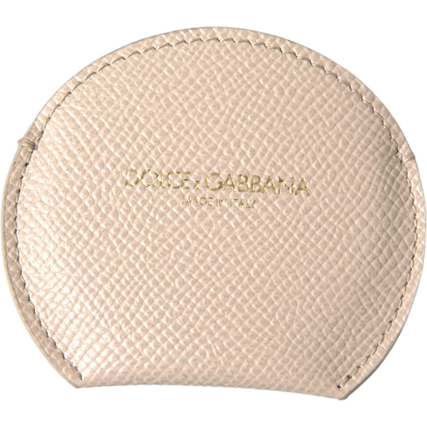 Dolce & Gabbana Elegant Calfskin Leather Hand Mirror Holder Dolce & Gabbana