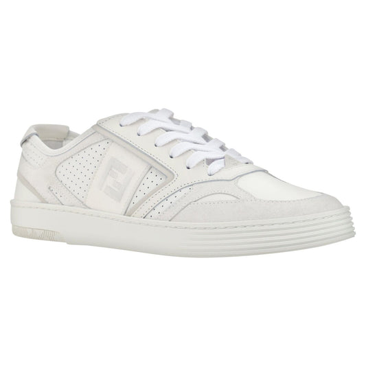 Fendi Elegant Low Top Calfskin Sneakers in White Fendi