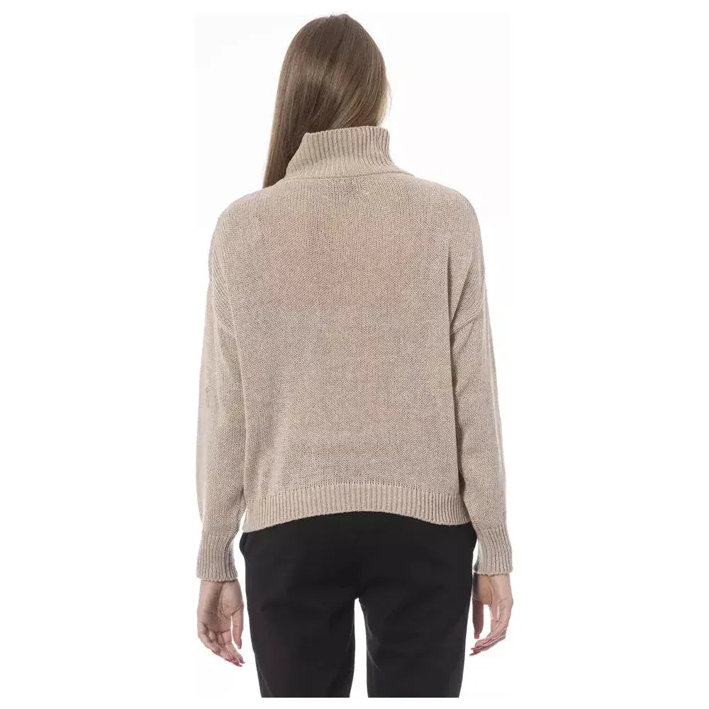 Baldinini Trend Beige Wool Women Sweater Baldinini Trend