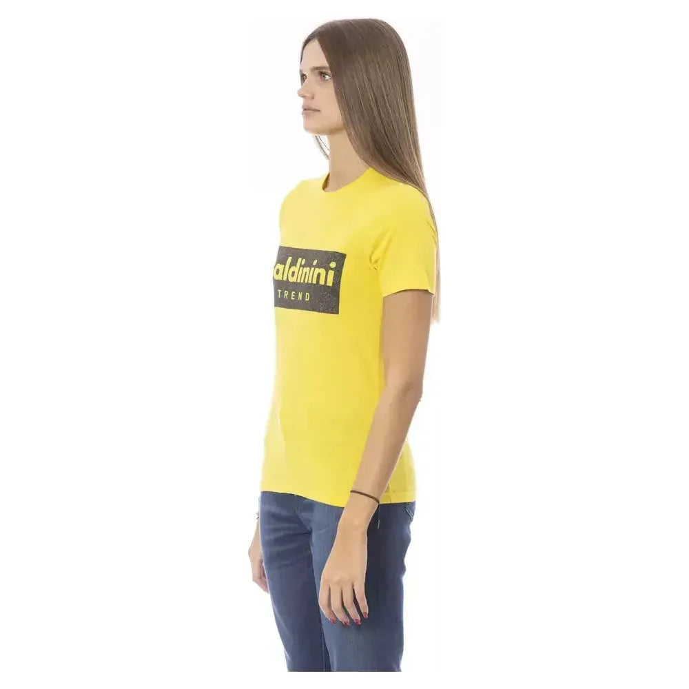 Baldinini Trend Yellow Cotton Women T-Shirt Baldinini Trend