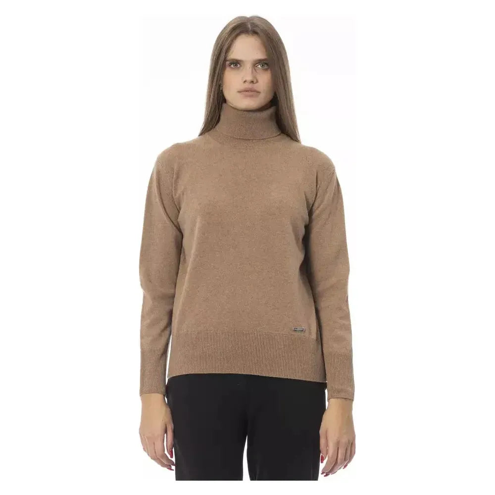 Baldinini Trend Beige Wool Women Sweater Baldinini Trend