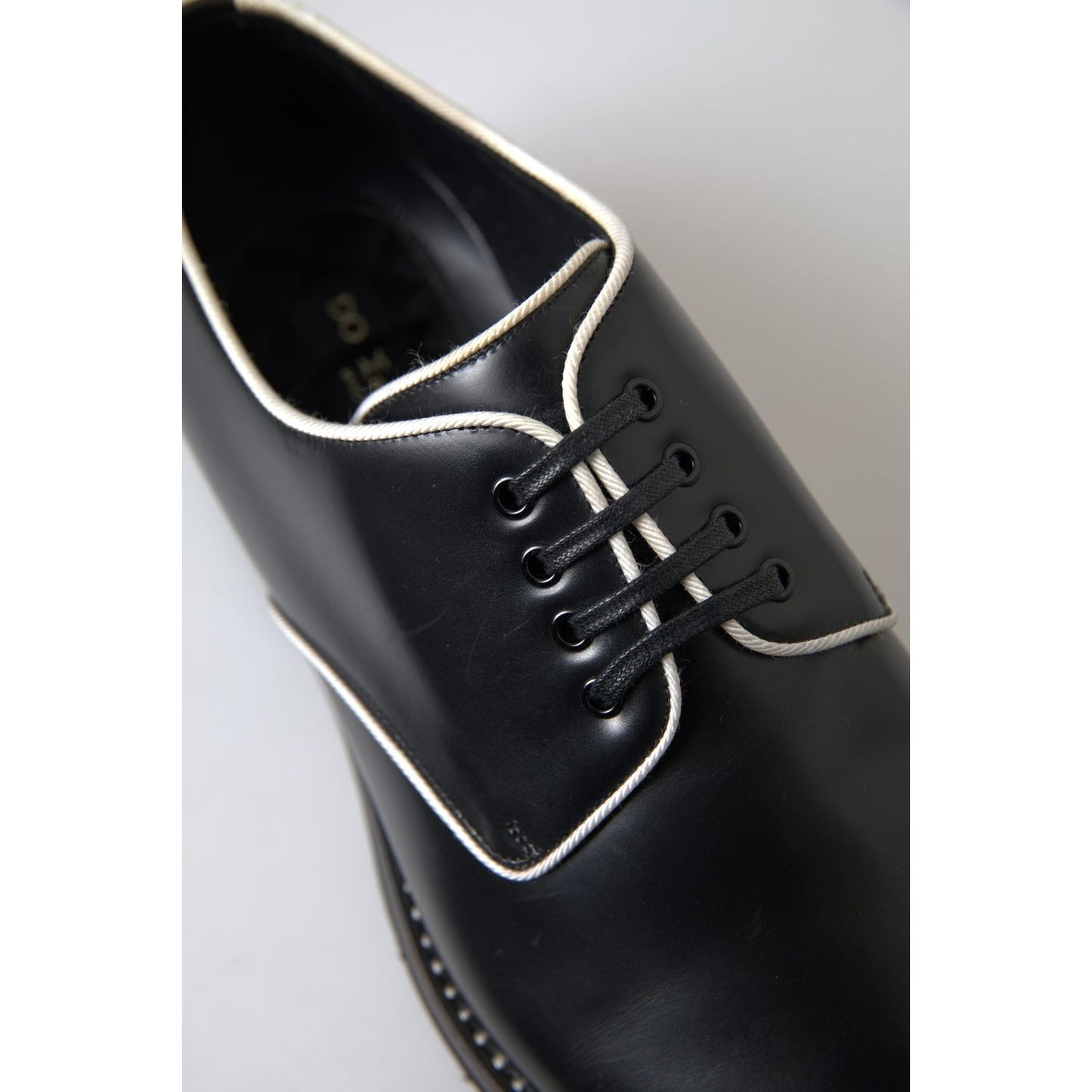 Dolce & Gabbana Elegant Black and White Formal Men's Shoes Dolce & Gabbana